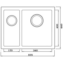 Кухонная мойка Seaman Eco Marino SME-575DL-Gun2.A