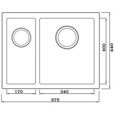 Кухонная мойка Seaman Eco Marino SME-575DL-Gold2.A