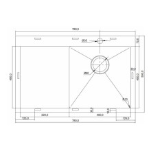 Кухонная мойка Seaman Eco Marino SMV-780L-Gun2.A