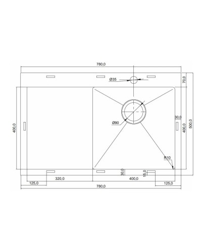 Кухонная мойка Seaman Eco Marino SMV-780L-Gun2.A