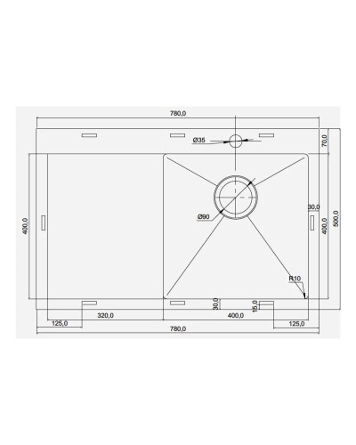 Кухонная мойка Seaman Eco Marino SMV-780L-Gold2.A