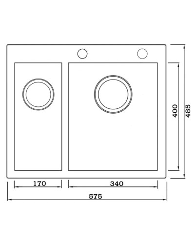 Кухонная мойка Seaman Eco Marino SMV-Z-575DL.B