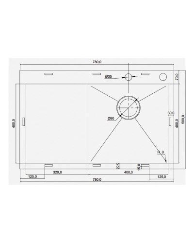 Кухонная мойка Seaman Eco Marino SMV-Z-780L.B