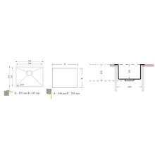Кухонная мойка Florentina Optima полированная сталь OP.548.395.B.10.P.10