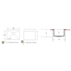 Кухонная мойка Florentina Optima полированная сталь OP.548.395.B.10.P.10