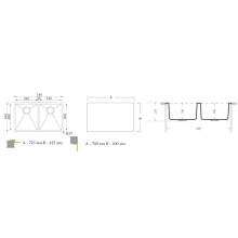 Кухонная мойка Florentina Logika полированная сталь LO.700.400.B.20.P.10