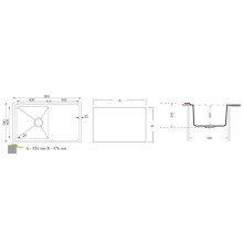 Кухонная мойка Florentina Logika полированная сталь LO.860.500.B.10.P.10