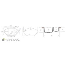 Кухонная мойка Florentina Profi полированная сталь PR.945.510.B.1K.P.08