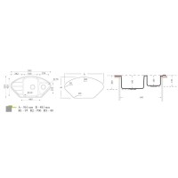 Кухонная мойка Florentina Profi матовая сталь PR.945.510.B.1K.M.08