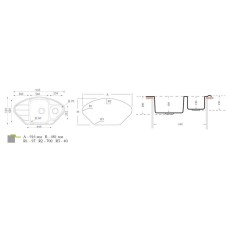 Кухонная мойка Florentina Profi матовая сталь PR.945.510.B.1K.M.08