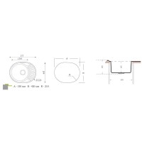 Кухонная мойка Florentina Forum матовая сталь FO.577.447.B.10.M.08