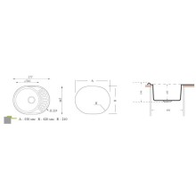 Кухонная мойка Florentina Profi декоративная сталь FO.577.447.B.10.D.08