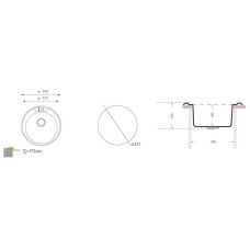 Кухонная мойка Florentina Profi декоративная сталь FO.490.B.10.D.08