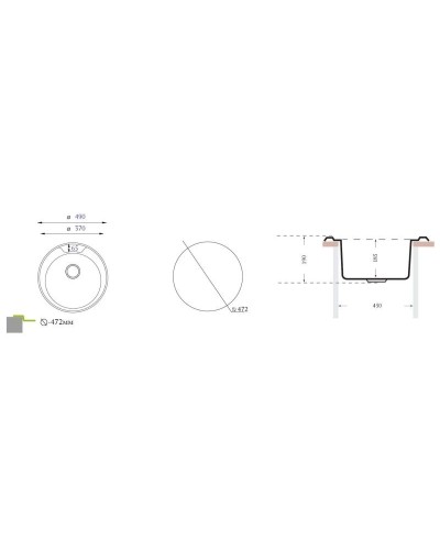 Кухонная мойка Florentina Profi декоративная сталь FO.490.B.10.D.08