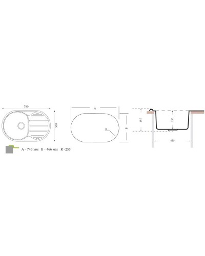 Кухонная мойка Florentina Gloriya полированная сталь GL.780.500.B.10.P.08