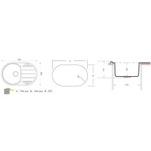 Кухонная мойка Florentina Gloriya декоративная сталь GL.780.500.B.10.D.08