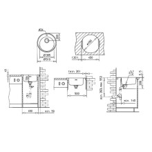 Кухонная мойка Teka Centroval декоративная сталь 10111024