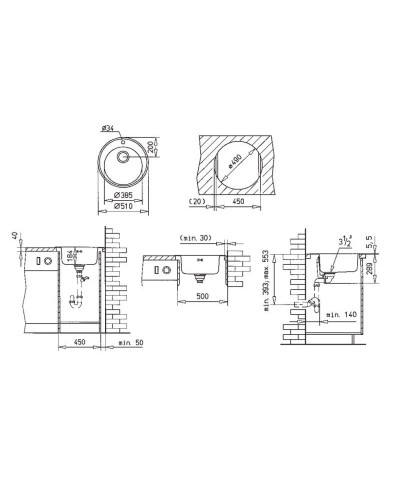 Кухонная мойка Teka Centroval декоративная сталь 10111024