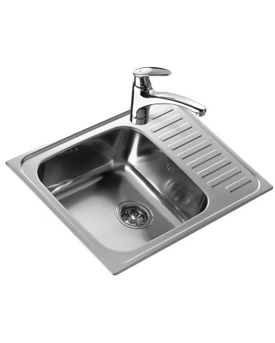 Кухонная мойка Teka Classic 1B 1/2D декоративная сталь 40109611