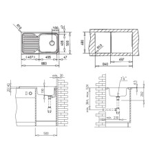 Кухонная мойка Teka Classic 1B 1D декоративная сталь 10119057