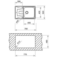 Кухонная мойка Teka Universo MAX 79 1B 1D полированная сталь 115120004