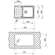 Кухонная мойка Teka Universo MAX 79 1B 1D полированная сталь 115120004