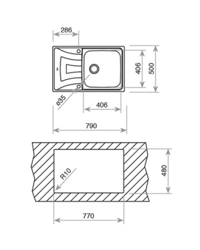 Кухонная мойка Teka Universo MAX 79 1B 1D полированная сталь 115120004
