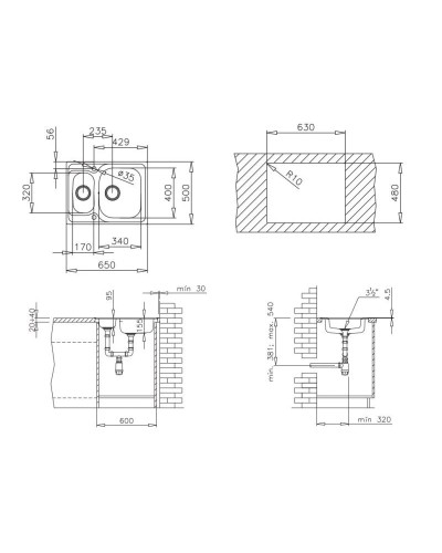 Кухонная мойка Teka Universo 65.50 1 1/2 B матовая сталь 10120068