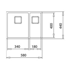 Кухонная мойка Teka Flexlinea RS15 2B 580 полированная сталь 115030010
