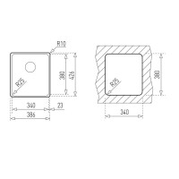 Кухонная мойка Teka Bef 34.38 F полированная сталь 40180110
