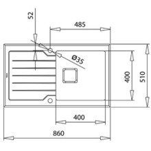 Кухонная мойка Teka Diamond RS15 1B 1D 86 White 115100012