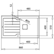 Кухонная мойка Teka Diamond RS15 1B 1D 86 White 115100012