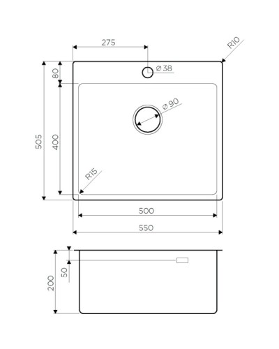 Кухонная мойка нержавеющая сталь Omoikiri Amadare 54-IN 4993718