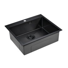 Кухонная мойка Paulmark Isar вороненая сталь PM805951-GM