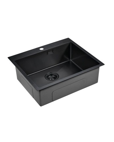 Кухонная мойка Paulmark Isar вороненая сталь PM805951-GM