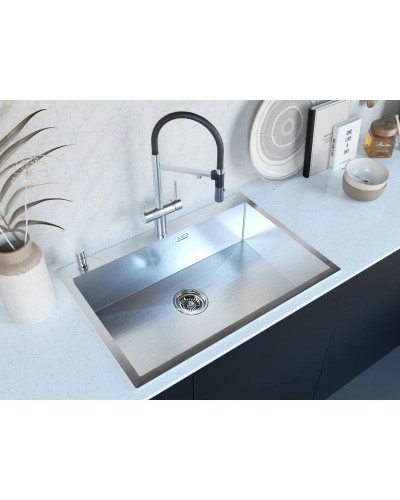 Кухонная мойка Paulmark Saar нержавеющая сталь PM807551-BS