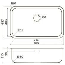 Кухонная мойка Omoikiri Omi 76-U/I-IN нержавеющая сталь 4993500
