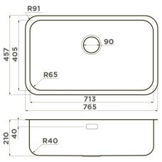 Кухонная мойка Omoikiri Omi 76-U/I-IN нержавеющая сталь 4993500