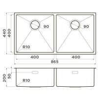 Кухонная мойка Omoikiri Taki 86-2-GM вороненая сталь 4993793