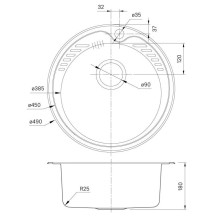 Кухонная мойка полированная сталь IDDIS Suno SUN49P0i77