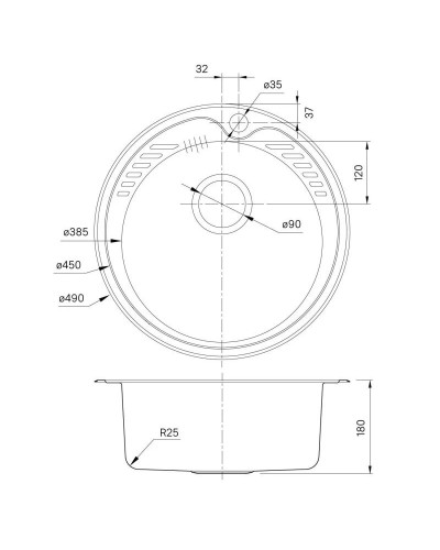Кухонная мойка полированная сталь IDDIS Suno SUN49P0i77