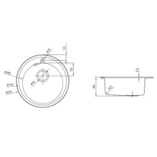 Кухонная мойка полированная сталь IDDIS Suno SUN50P0i77