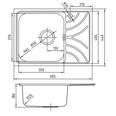 Кухонная мойка полированная сталь IDDIS Arro ARR60PLi77