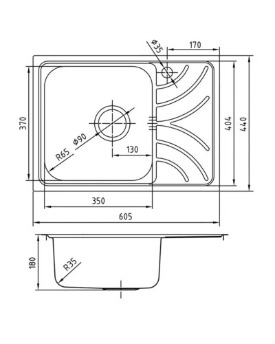 Кухонная мойка полированная сталь IDDIS Arro ARR60PLi77