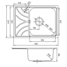 Кухонная мойка полированная сталь IDDIS Arro ARR60PRi77