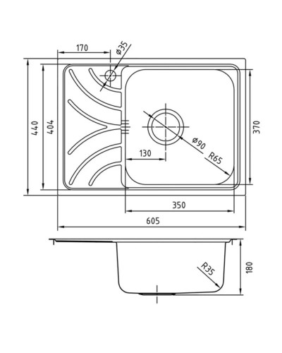 Кухонная мойка полированная сталь IDDIS Arro ARR60PRi77