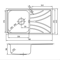 Кухонная мойка полированная сталь IDDIS Arro ARR78PLi77