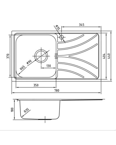 Кухонная мойка полированная сталь IDDIS Arro ARR78PLi77