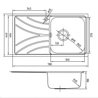 Кухонная мойка полированная сталь IDDIS Arro ARR78PRi77