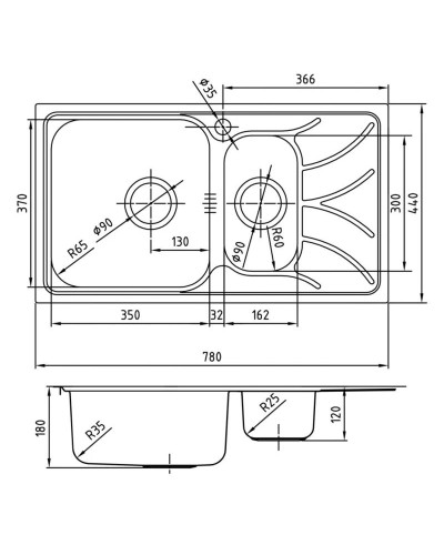 Кухонная мойка шелк IDDIS Arro ARR78SXi77
